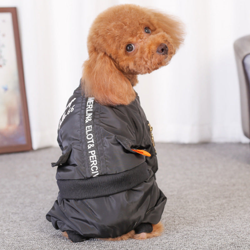 Puppy dog clothes, four corners, autumn clothes