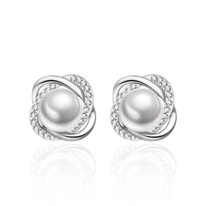 Shell Pearl Twist Earrings