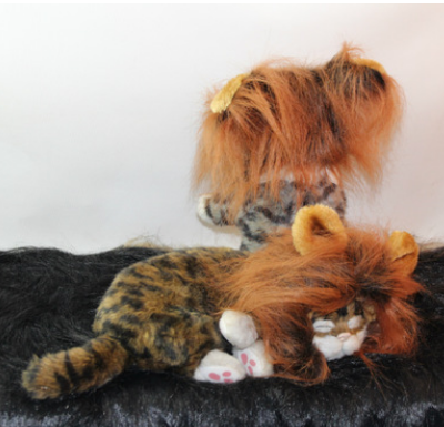 Funny Pet Hat For Small Dogs Cats Hat Emulation Lion Hair Costume