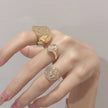 Metallic ring index finger ring