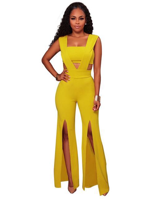 Bandage Jumpsuit Dress Long Skirt