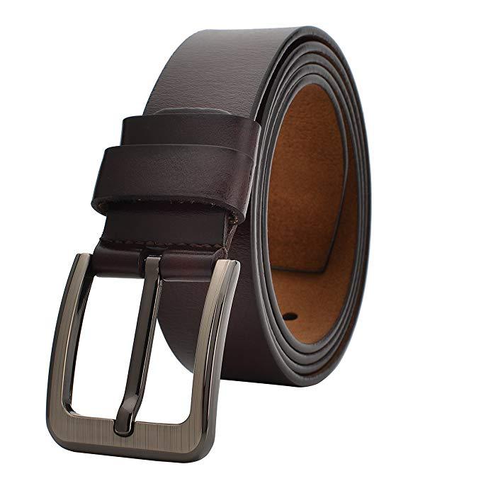 Casual wild two-layer leather belt