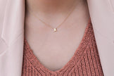 Fashion Tiny Initial Necklace Gold Silver Color Cut Letters Single Name Choker Necklace For Women Pendant