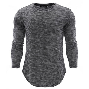 New Round Neck Slim Long-sleeved Men's T-shirt