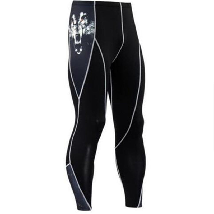 Men's Tight-fitting Elastic Breathable  Football Basketball Fitness Workout Leggings Quick-drying