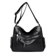 Casual soft leather diagonal bag