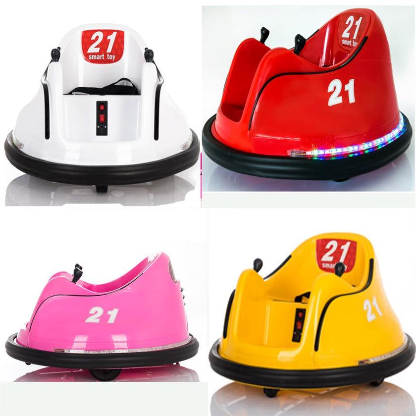 Ride On Bumper Car Toy For Toddlers Aged 1.5   6V Battery-Powered With Light