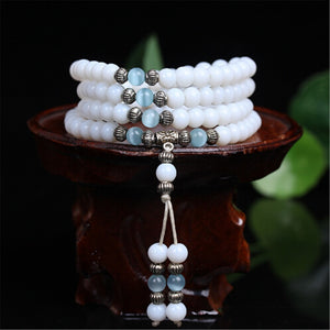 Natural crystal multi-layer bracelet