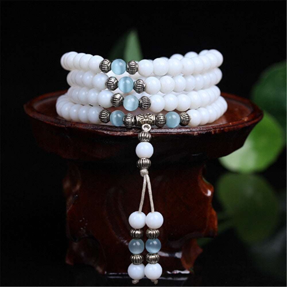 Natural crystal multi-layer bracelet