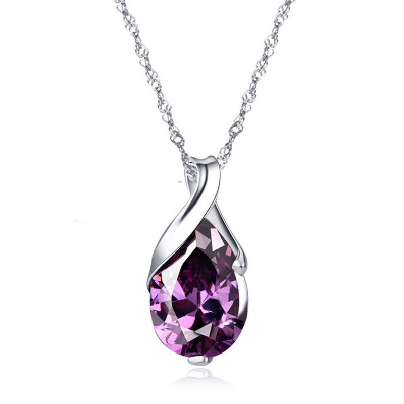 New Arrival 925 Sterling Silver Pendant Shiny Silver Necklace with AAA Zircon Austrian crystals Jewelry for women RJ141