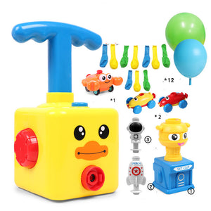 Power Balloon Launch Tower Toy Puzzle Fun Education Inertia Air Power Balloon Car Science Experimen Toy for Children Gift