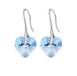 Crystal Heart Drop Earrings