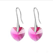 Crystal Heart Drop Earrings