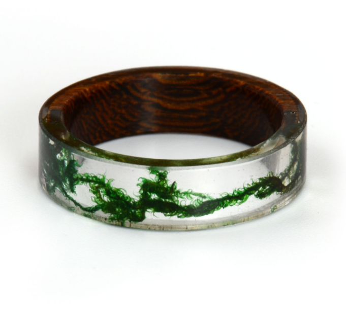 Handmade Wood and Resin Ring