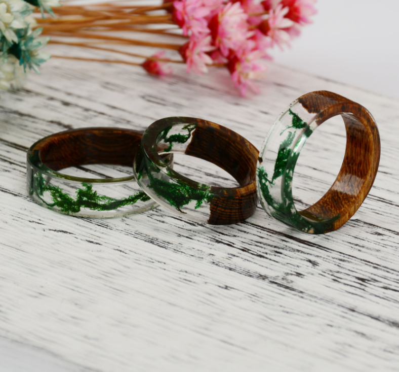 Handmade Wood and Resin Ring