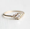 Diamond rhinestone crystal zircon square ring