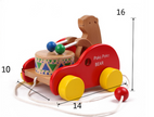 Wood small bear knocking drum early teaching creative and intellectual children's toy