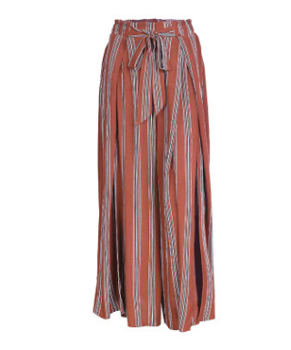 Wide leg pants women Summer beach high waist trousers