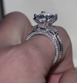 Openwork diamond ring trend simple and versatile ring