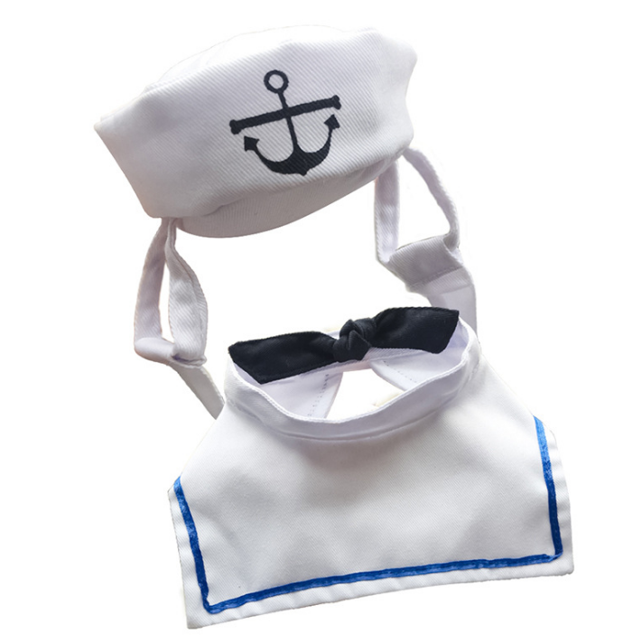 Funny Pet Cat Costumes Cat Dog Rabbit Clothes Clothing For Halloween Cosplay Navy Sailor Costumes Jacket Coat Dog Accessories