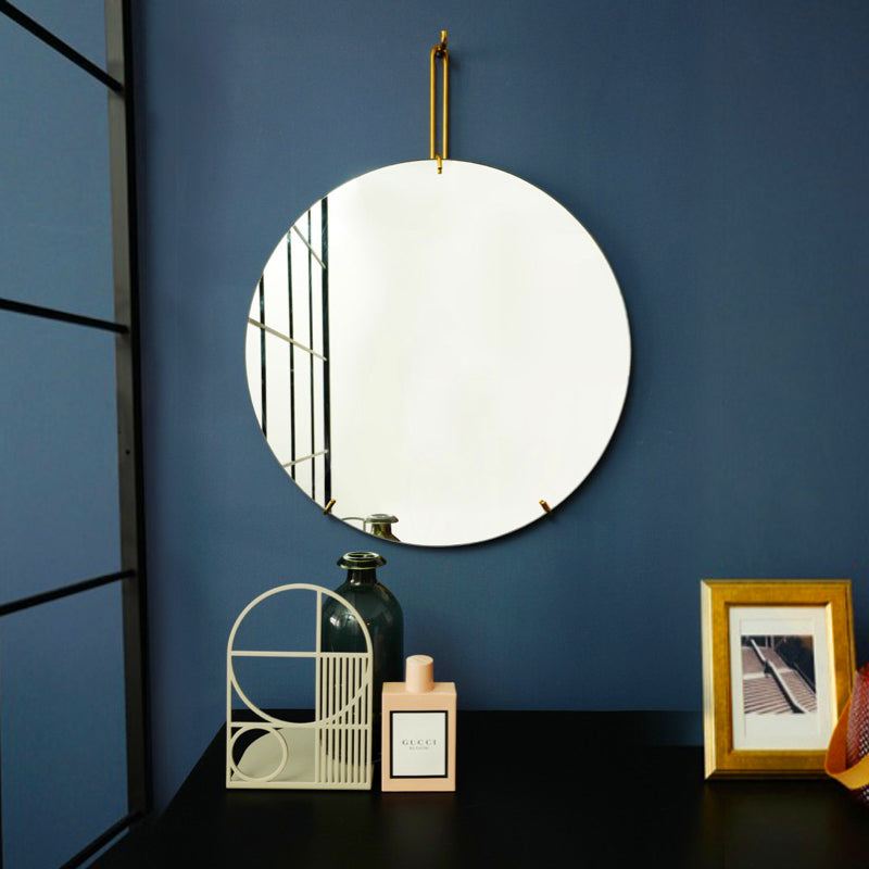 Nordic minimalist style wall-mounted round mirror