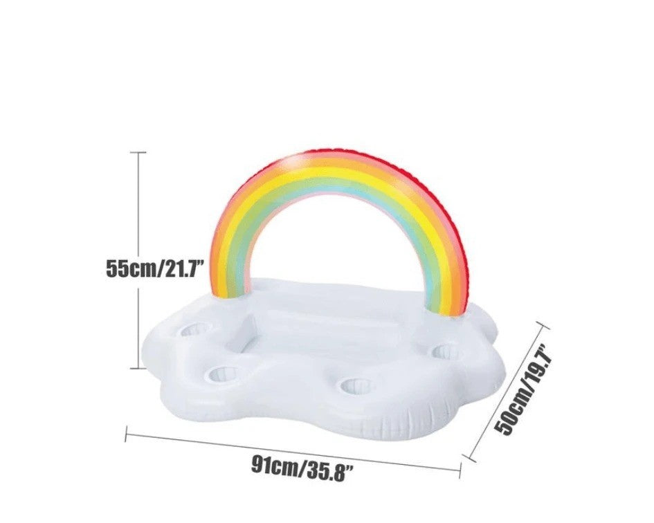 Gay Pride Rainbow Inflatable Pool Float Cooler