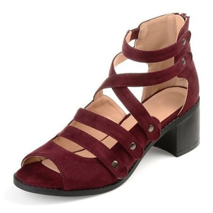 Oversized stud sandals