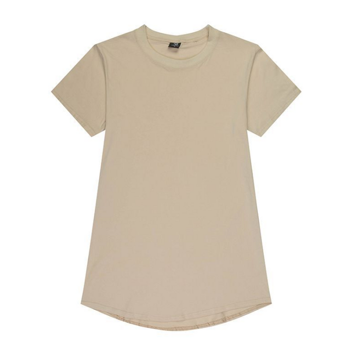 Men's t-shirt new men's round neck youth solid color men's advertising shirt