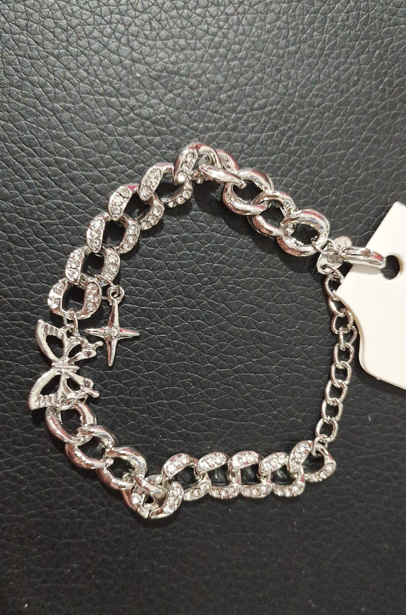 New Hollow Butterfly Exquisite Shining Rhinestone Bracelet Personality Hip Hop Chain Bracelet Fashion Women Jewelry