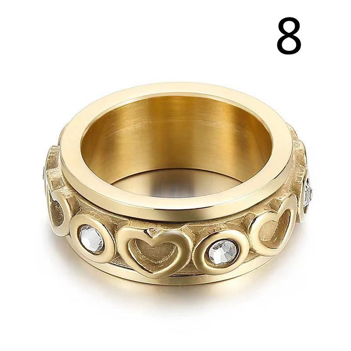 Heart-shaped Diamond-studded Index Finger Ring For Men And Women
