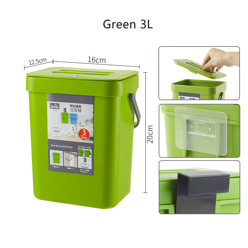 Nordic Style Wall Mounted Trash Can Home Kitchen Bathroom Living Room Waste Bin