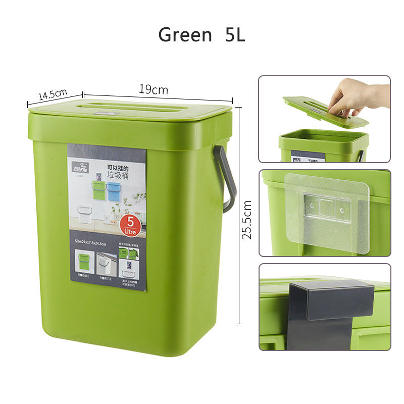 Nordic Style Wall Mounted Trash Can Home Kitchen Bathroom Living Room Waste Bin