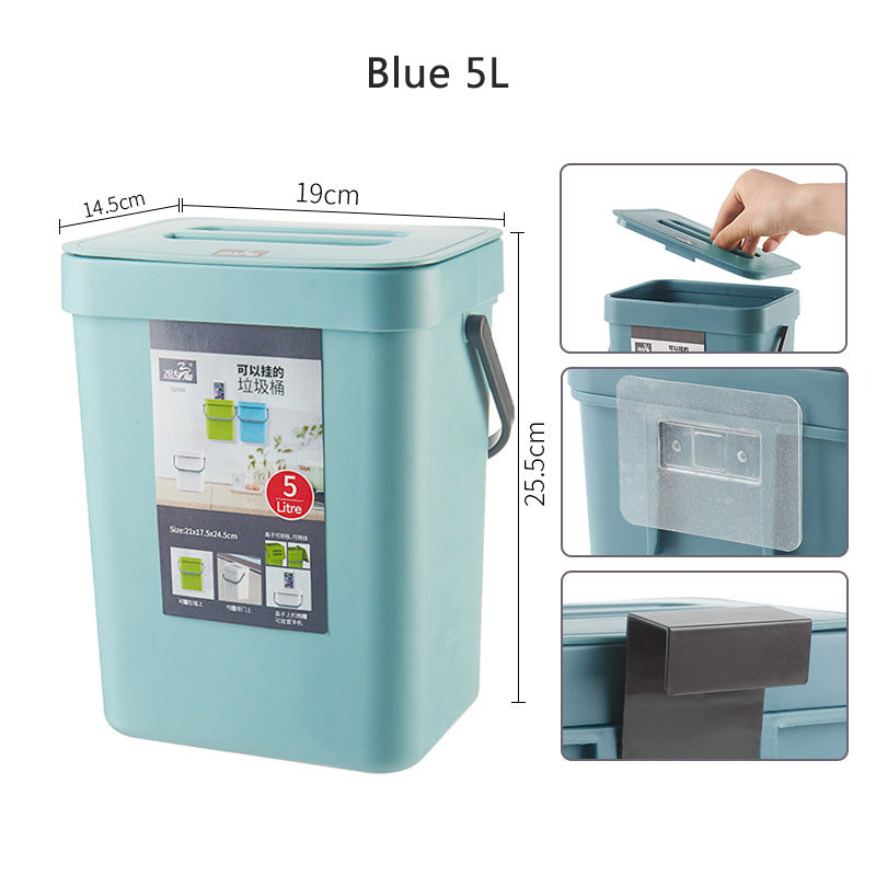 Nordic Style Wall Mounted Trash Can Home Kitchen Bathroom Living Room Waste Bin