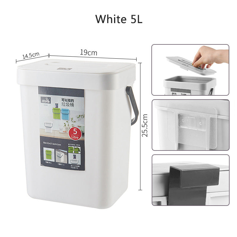 Nordic Style Wall Mounted Trash Can Home Kitchen Bathroom Living Room Waste Bin