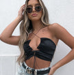 Chic Bandage Female Halter Club Tube Top Street Chest Hollow Pure Vest