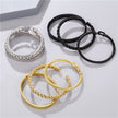 Titanium Steel Bracelet Set Male Personality Woven Open Bracelet
