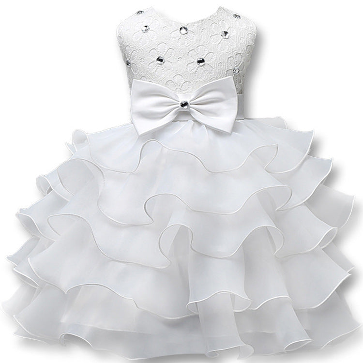 Girls Dress Beaded Princess Children's Party Dress