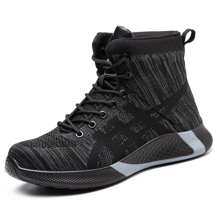 Men's Breathable Fly Woven Surface Safety Shoes