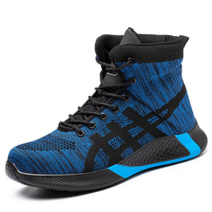 Men's Breathable Fly Woven Surface Safety Shoes