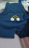 Rainbow Bib Pants Girls Baby Kids