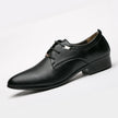 New Style Men's Leather Shoes England Retro Pointed Toe