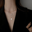 Small Design Sense Pin Necklace Female Sterling Silver Necklace