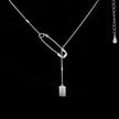 Small Design Sense Pin Necklace Female Sterling Silver Necklace