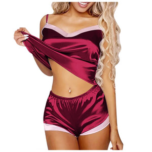 Ladies Nightwear Women Pajamas Nightclothes silk Alpscommerce