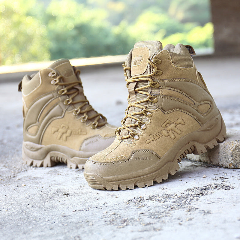 Large Size High Top Outdoor CombatOutdoor Boots Camping Desert Boots