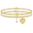 Love 26 Letter Alloy Anklet Lady Anklet Bracelet Multi-Set