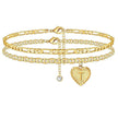Love 26 Letter Alloy Anklet Lady Anklet Bracelet Multi-Set