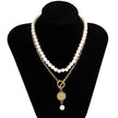 Exaggerated Baroque Shaped Imitation Pearl Necklace Personality Tassel is