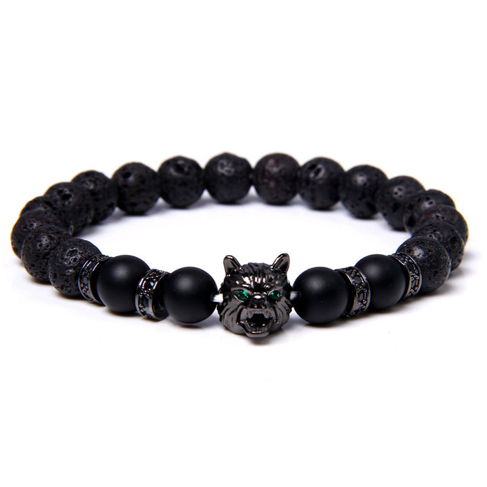Natural Tiger's Eye Stone Bracelet With Jeweled Beads