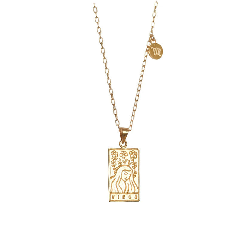 Twelve Constellation Necklace Popular Clavicle Chain